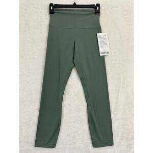 NWT Lululemon Align HR Crop Pants 4 Green 23" Inseam Activewear